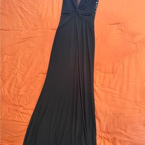 Windsor Black Twist-Front Maxi Dress